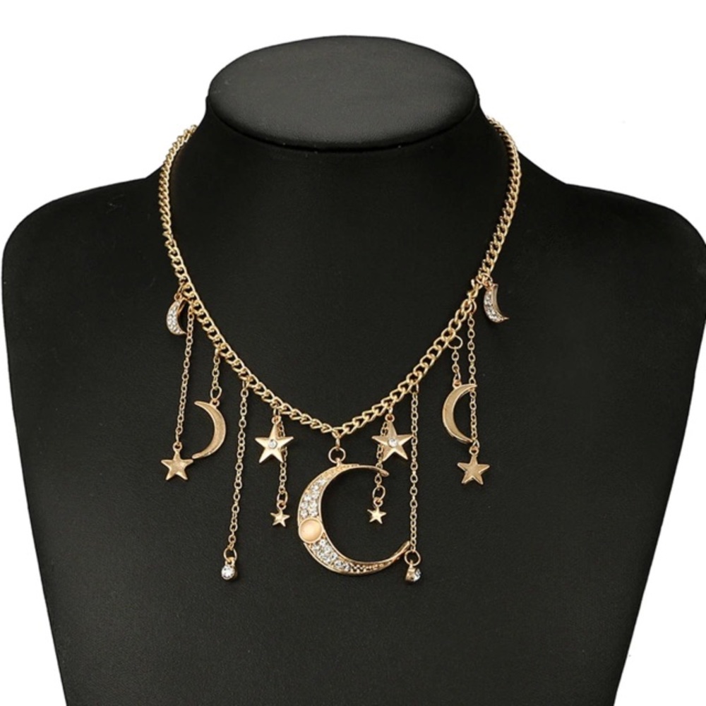 Moon necklaces stars cosmic galaxy Wicca goth sun - Picture 4 of 8